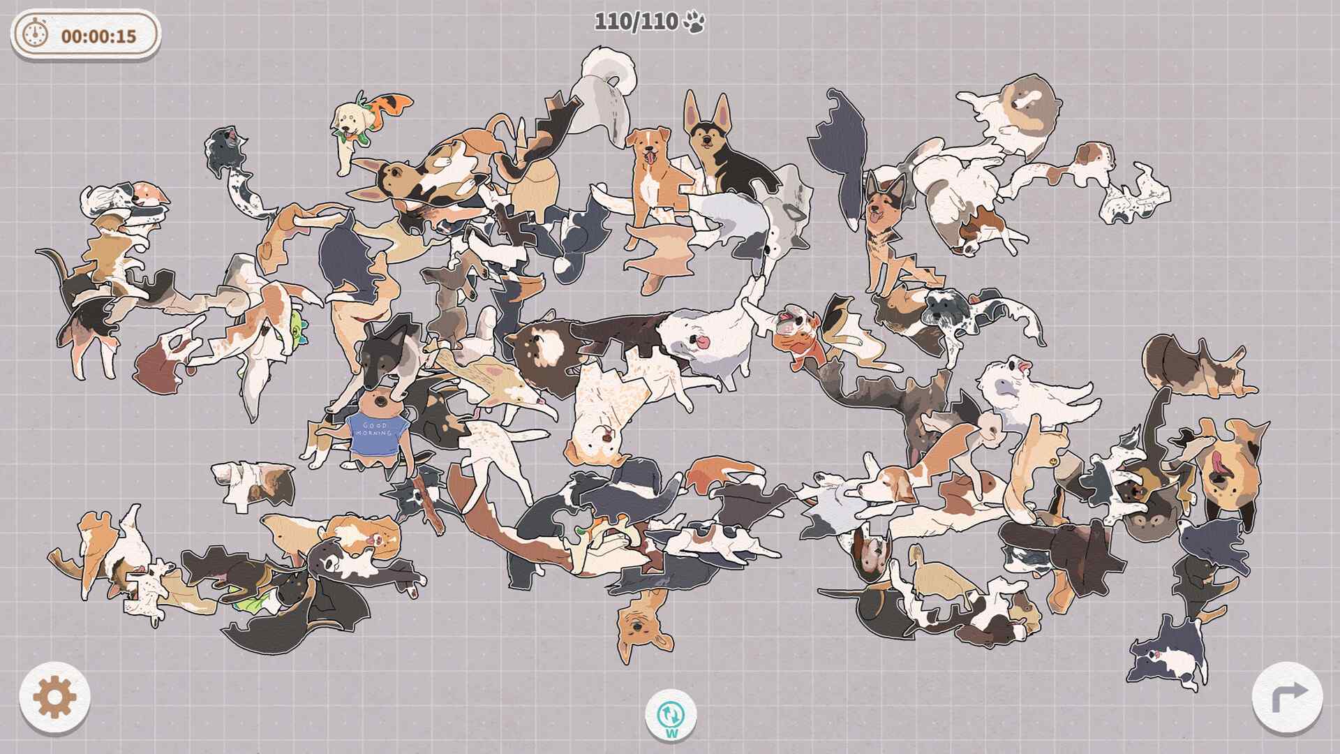 挤在一起的狗狗们/Dogs Huddled Together