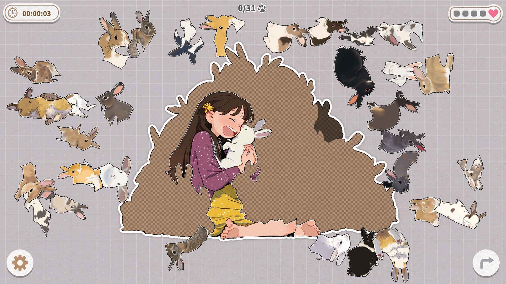 挤在一起的兔兔/Bunnies Huddled Together_0
